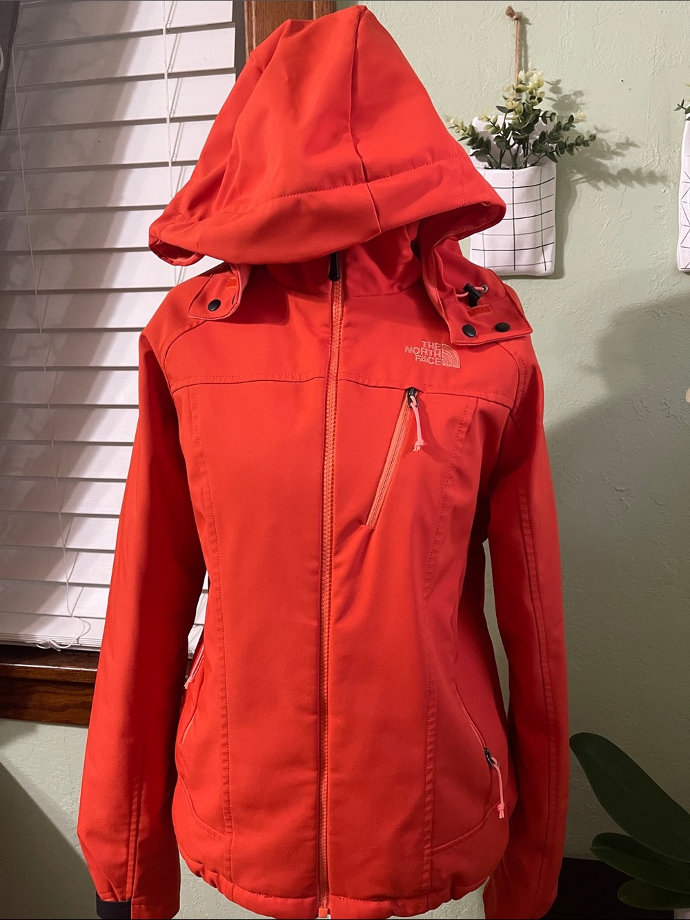 The North Face Women's Orange Hooded Ski Jacket